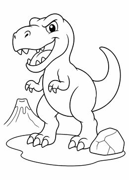 T-Rex colouring picture